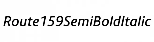 Route 159 SemiBold Italic  Frei Schriftart Herunterladen