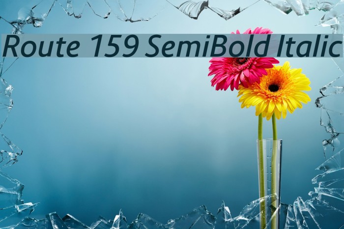 Route 159 SemiBold Italic Font examples