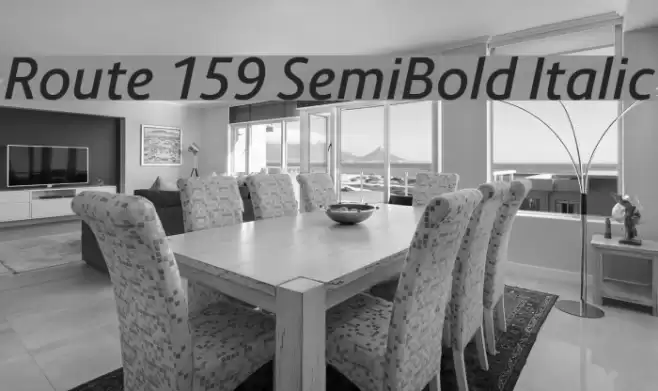 Route 159 SemiBold Italic Font examples