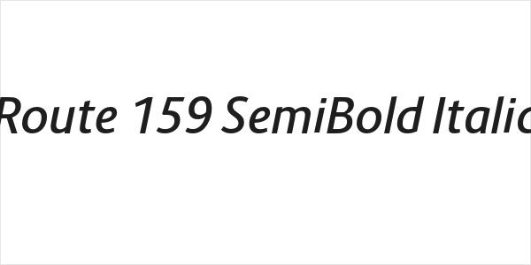 Route 159 SemiBold Italic Logo