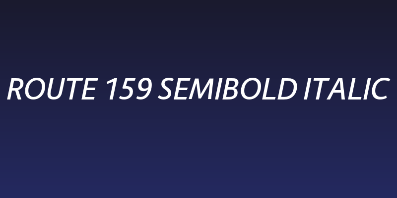 Route 159 SemiBold Italic Social Header