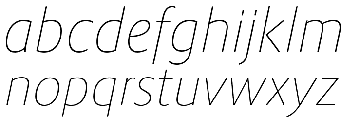 Route 159 UltraLight Italic Шрифта строчной