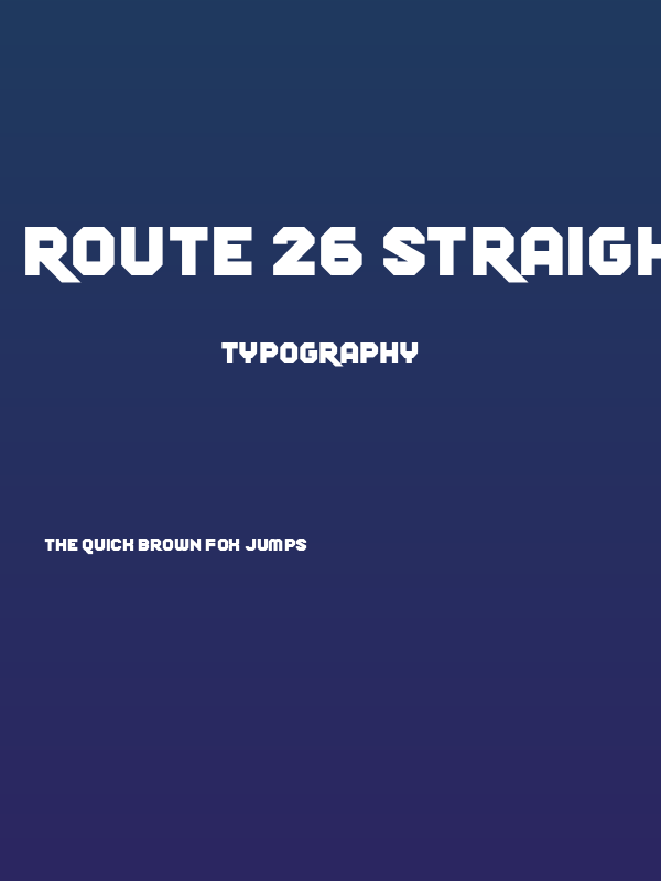 Route 26 Straight Poster
