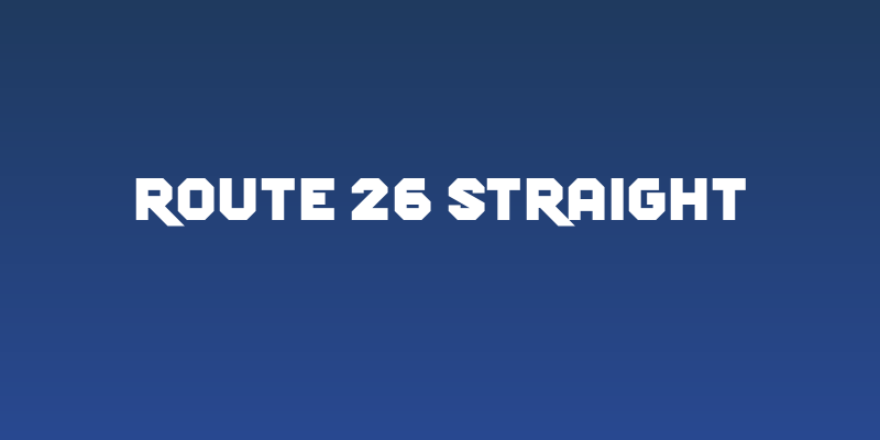 Route 26 Straight Social Header