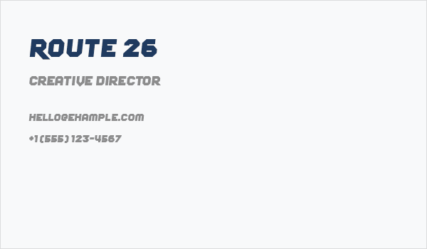 Route 26 Business Card