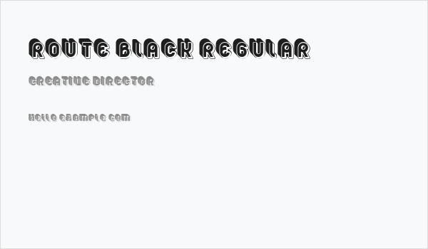 Route Black Regular Business Card