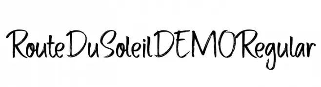 Route Du Soleil DEMO Regular  Fuentes Gratis Descargar