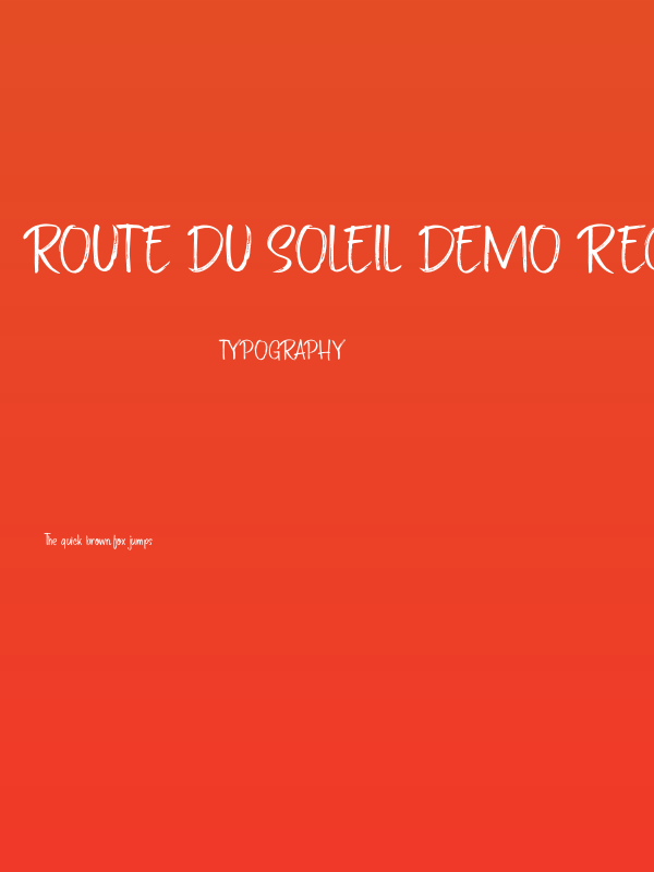 Route Du Soleil DEMO Regular Poster