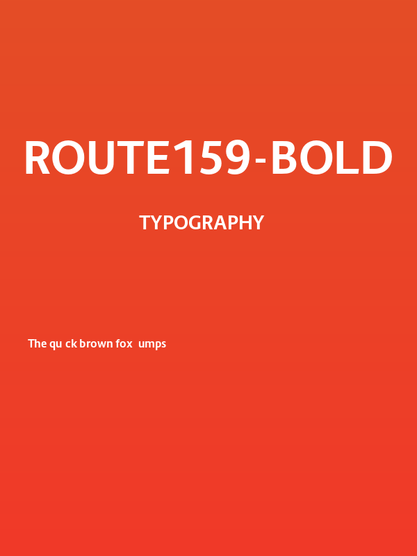 Route159-Bold Poster