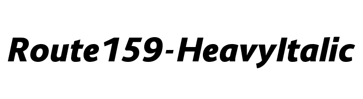 Route159-HeavyItalic Font