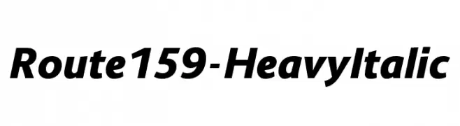 Route159-HeavyItalic  Скачать бесплатные шрифты