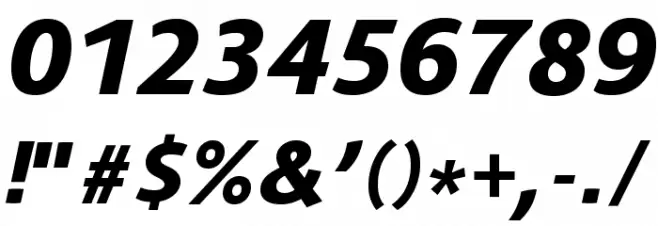 Route159-HeavyItalic Font OTHER CHARS