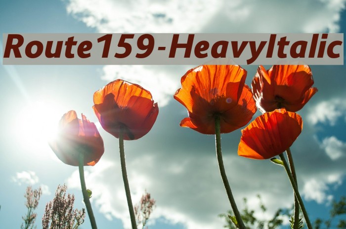 Route159-HeavyItalic Font examples