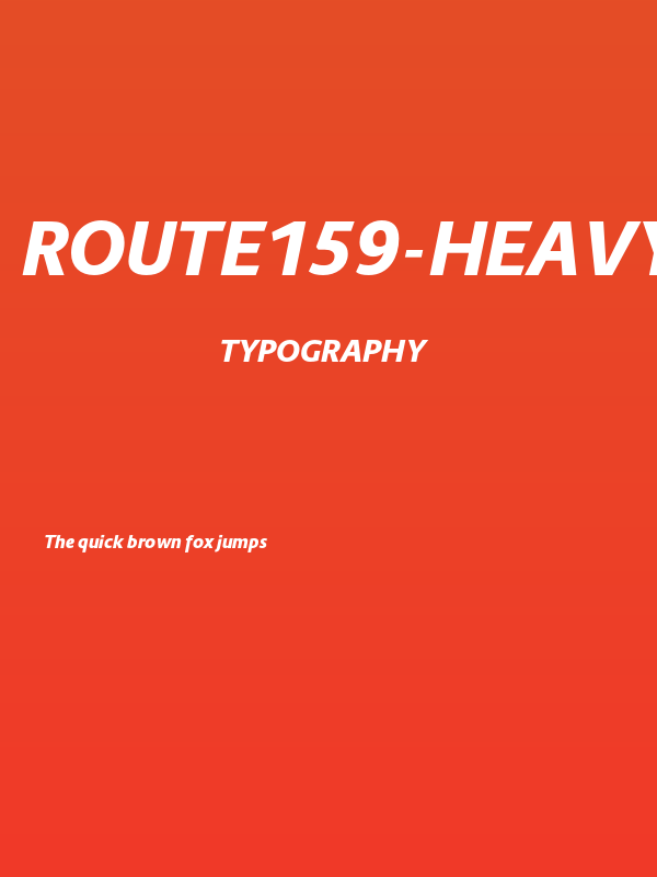 Route159-HeavyItalic Poster