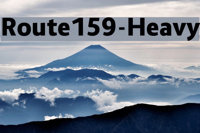 Route159-Heavy Font examples