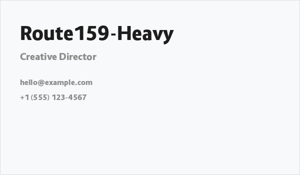 Route159-Heavy Business Card