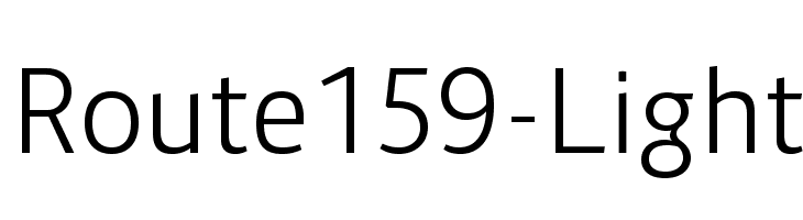 Route159-Light Font