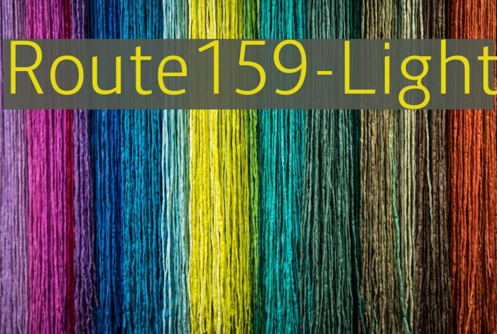Route159-Light Font examples