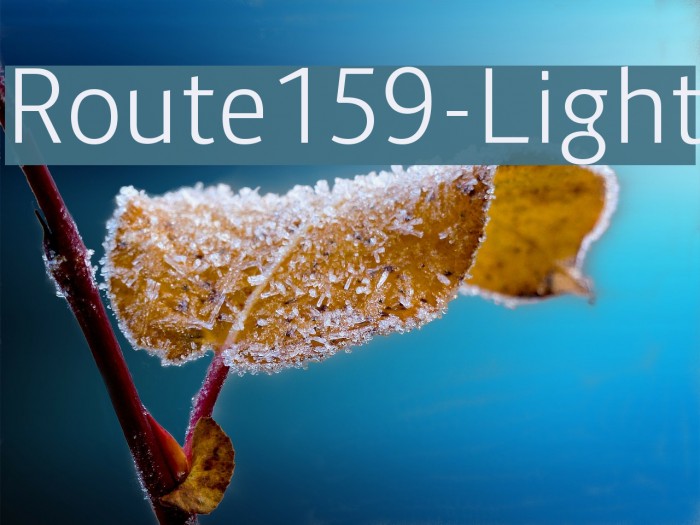 Route159-Light Font examples