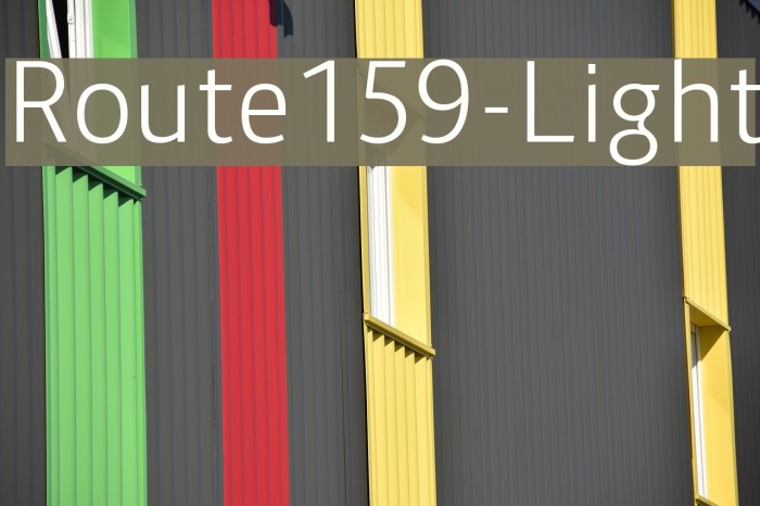 Route159-Light Font examples