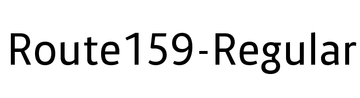 Route159-Regular  font caratteri gratis