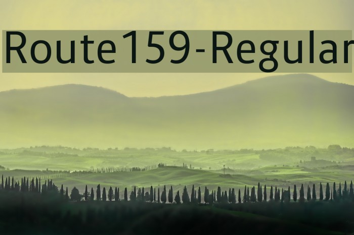 Route159-Regular Font examples