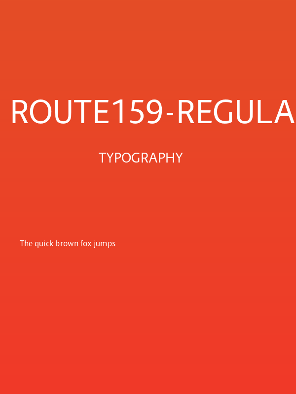 Route159-Regular Poster
