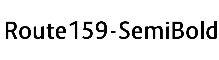 Route159-SemiBold  Free Fonts Download