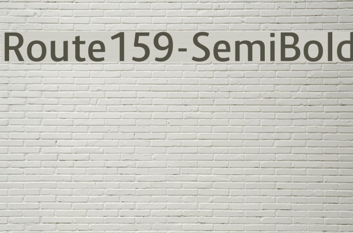 Route159-SemiBold Font examples