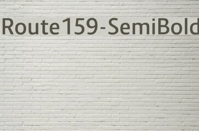 Route159-SemiBold Example 3