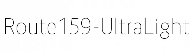 Route159-UltraLight  Frei Schriftart Herunterladen