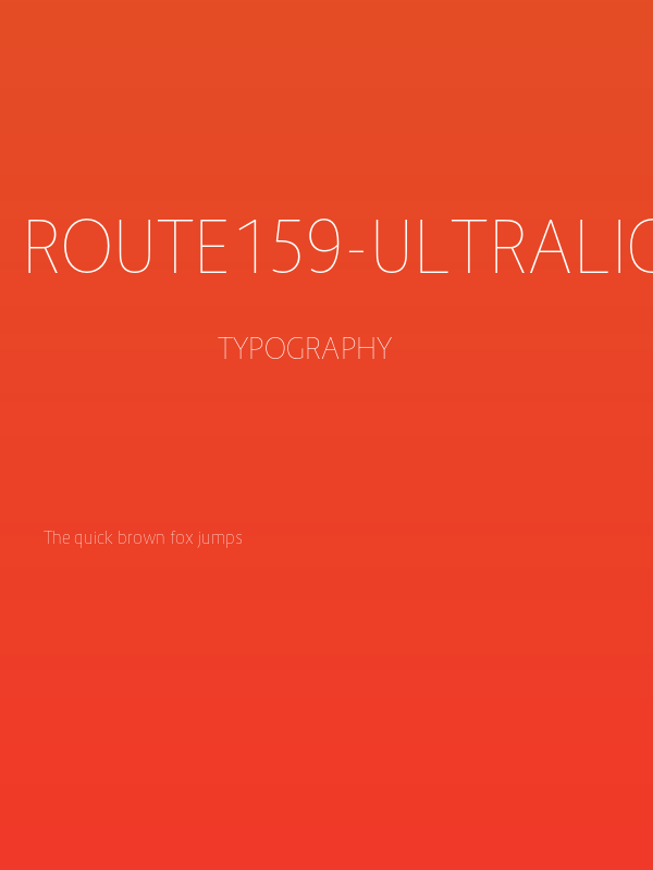 Route159-UltraLight Poster