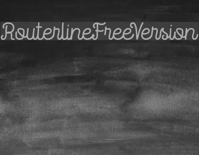 RouterlineFreeVersion Font examples