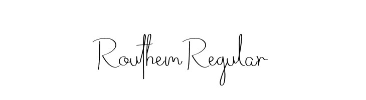 Routhem Regular  les polices de caractères gratuit tlcharger