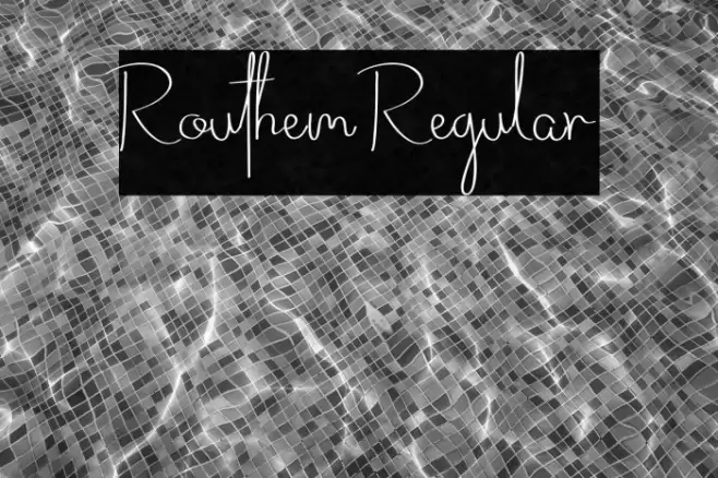 Routhem Regular Font examples