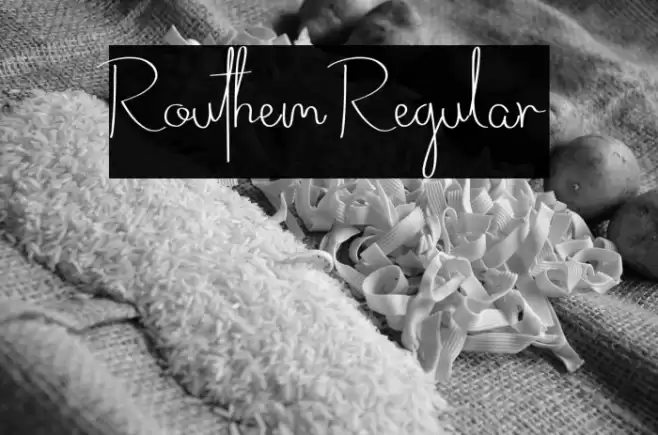 Routhem Regular Font examples