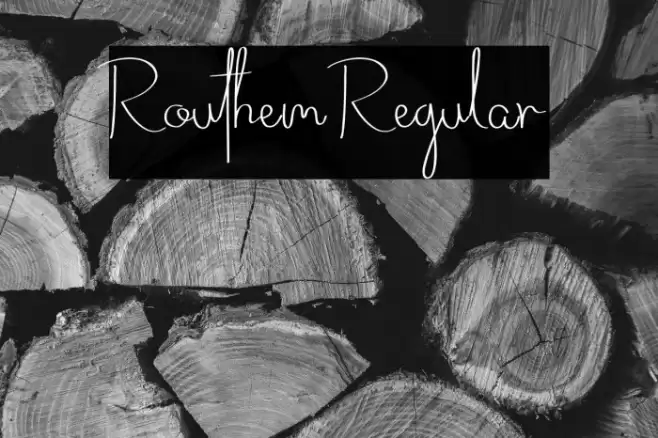 Routhem Regular Font examples