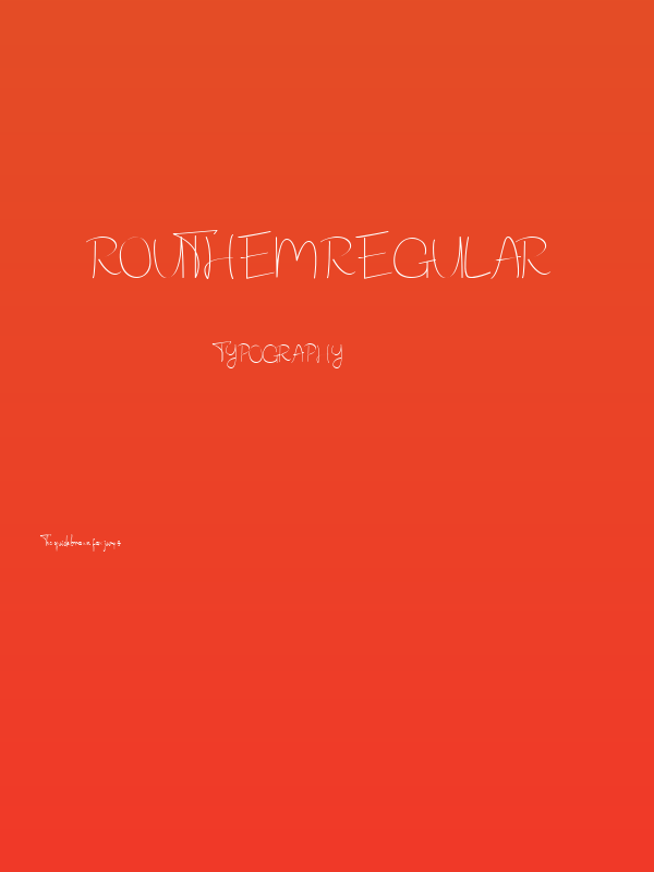 Routhem Regular Poster