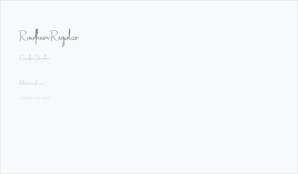 Routhem-Regular Business Card