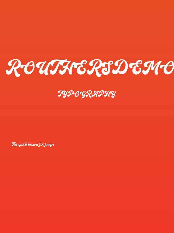 RouthersDEMO Poster