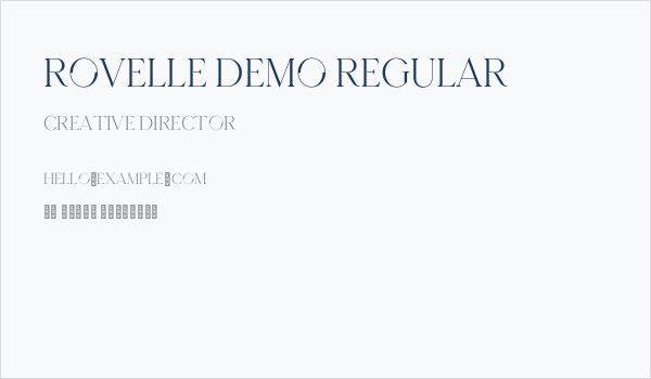 Rovelle Demo Regular Business Card