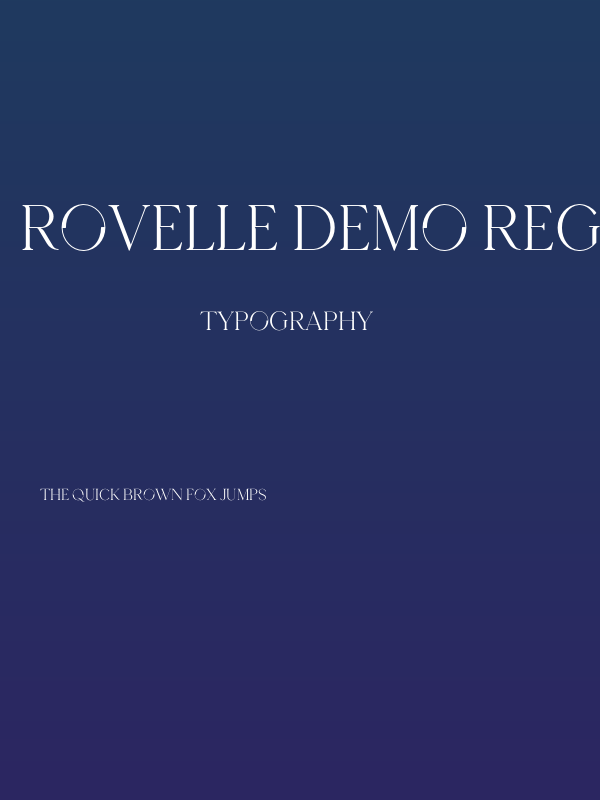 Rovelle Demo Regular Poster