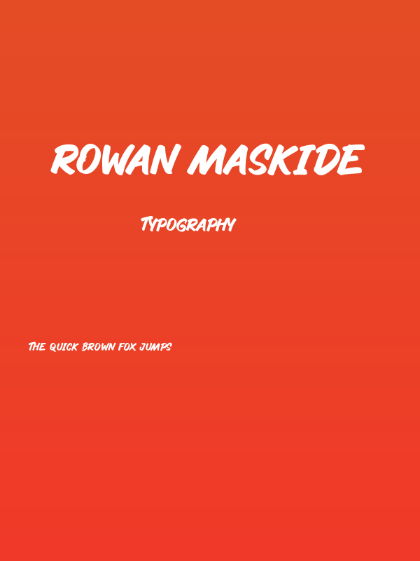 Rowan Maskide Poster