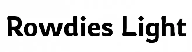 Rowdies Light  Frei Schriftart Herunterladen