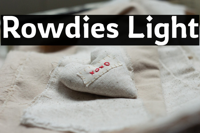 Rowdies Light Font examples