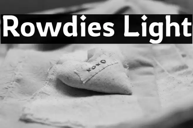 Rowdies Light Font examples