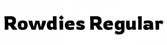 Rowdies Regular Font