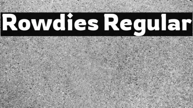 Rowdies Regular Font examples