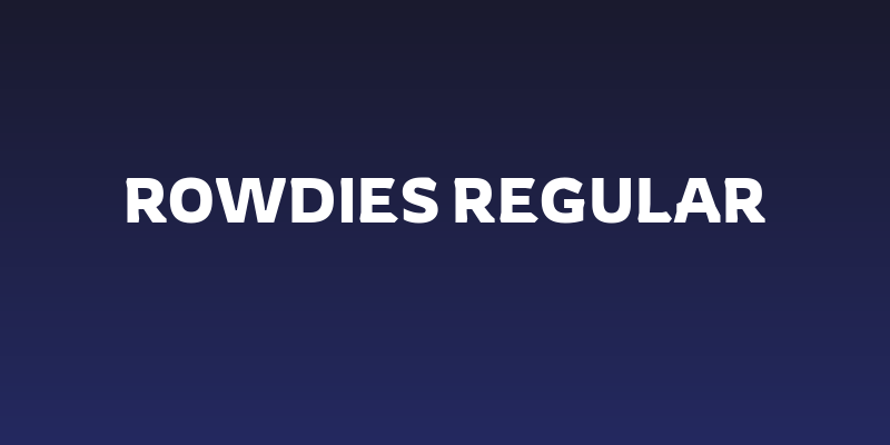 Rowdies Regular Social Header