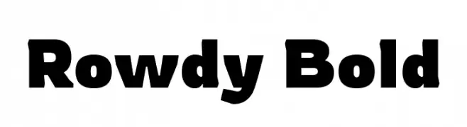 Rowdy Bold  Frei Schriftart Herunterladen